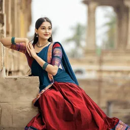 MANMOHITSAREE Woven Design Ready To Wear Lehenga & Blouse With Dupatta-picture-20