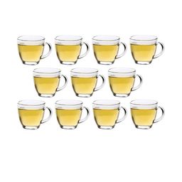 Somil Clear Glass Coffee & Tea Cup / Mug (100 Ml), Enjoy Your Drink in Style, 16.7 X 9 X 6.5 Cm, Pack of 11-image-96