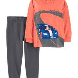 Carter's 2-Piece Race Car Snow Yarn Tee & Pant Set - Orange-image-89