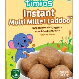 timios Organic No Maida Multi Millet Laddoo Mix | Made With Whole Grains, Jaggery and Sprouted Nutrition | Instant and Healthy Breakfast- 300 g-2