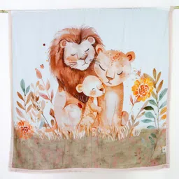 Cocoon Care Bamboo Cotton Muslin Blanket for New Born Baby - Multi-picture-46