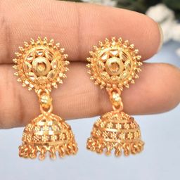 MEIRA JEWELLERY Dome Shaped Jhumkas-picture-27