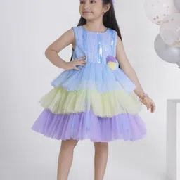 Ministitch Applique Net Fit & Flare Dress-image-29