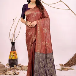Florence Ethnic Motifs Woven Design Kanjeevaram Saree-picture-46