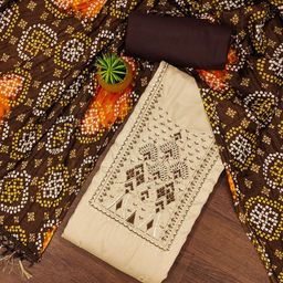 LeeliPeeri Designer Embroidered Unstitched Dress Material-image-77