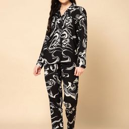 DRAPE IN VOGUE Women Pure Cotton Printed Night suit-picture-35