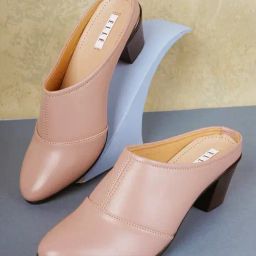 Elle Women's Peach Mule Shoes-image-22