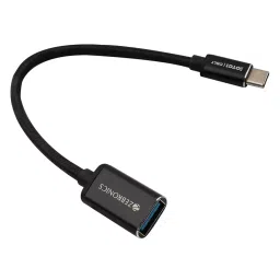 Zebronics 5 Gbps 15 cm Metal + ABS Type C To USB 3.0 Female OTG Cable, Zeb-OTG 1-3