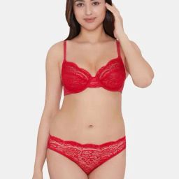 Wacoal Red Lace Work Bikini Panty-image-9