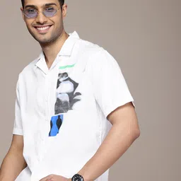 WROGN Pure Cotton Printed Casual Shirt-image-57