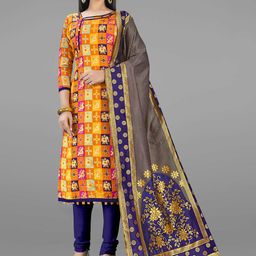 SAINOOR Ethnic Motifs Woven Design Unstitched Dress Material-picture-1