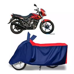 Auto Pearl Two Wheeler Cover with Bag for TVS Flame, Red & Blue-image-10