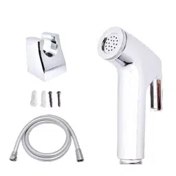 D&B BATHWARE ABS Chrome Finish Health Faucet with 1 m Hose and Holder, DB-TLTHF6612-44