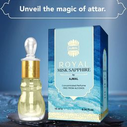 Ajmal Royal Misk Sapphire Long Lasting Attar 10ml image 2