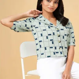 Akkriti by Pantaloons Pista Green Chequered Shirt-picture-21