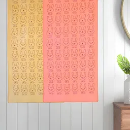 Myntra Elegant Homes Yellow & Orange 2 Printed Cotton 300 GSM Bath Towel-image-75