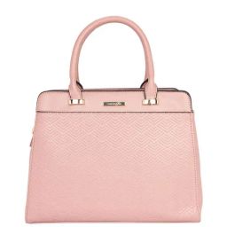 Forever Glam by Pantaloons Blush PU Textured Handbag-image-1