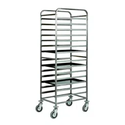 Rimsha 50 cm Stainless Steel Industrial Tray Rack Trolley Silver 250 Kg Load Capacity, RIM-13-32