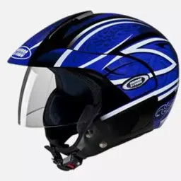 Studds N1 Black Xtra Large (600 mm) Open Face Helmet, Marshall D3 Decor-image-84