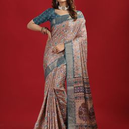 VIRENDRA TEXTILES Floral Zari Saree-image-11