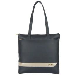 Enoki by Baggit Navy Solid Medium Tote Handbag-image-40