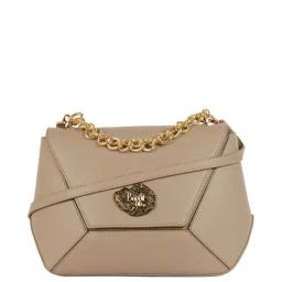 Baggit Beige Solid Medium Sling Handbag-image-46