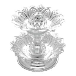 Sri Jagdamba Pearls 0.8 Silver Lotus Design Agarbatti Stand - 26 gm-image-61