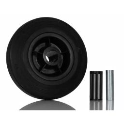 Tente Black Rubber Ageing Resistant Trolley Wheel, 100 Kg, PVR125/37X12LM48-image-42