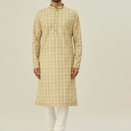 Arihant Rai Sinha Men Ethnic Motifs Printed Regular Pure Cotton Kurta with Churidar-picture-14