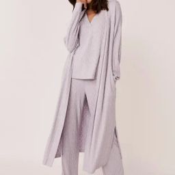 La Vie En Rose Lilac Self Pattern Cardigan-image-12