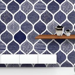 ArtzFolio Printed UV-Resistant Anti-Bacterial Blue & White Waves Peel & Stick Wallpaper-image-71