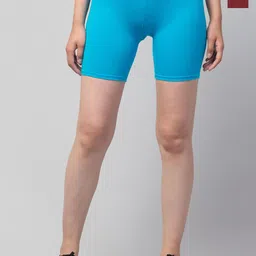ULLAS Pack Of 2 Women Skinny Fit Mid-Rise Cycling Sports Shorts-picture-38