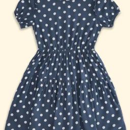 Pantaloons Junior Navy & White Printed Dress-image-4