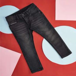 Pantaloons Junior Kids Black Tapered Fit Jeans-image-68