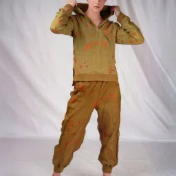 Seesa Green Spring Summer Floral Printed Sweatpants-image-34