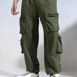 HIGHLANDER Men Straight Fit Cargos Trousers-image-56