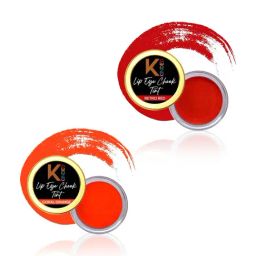 KINDED Lip Eye Cheek Tint Retro Red & Coral Orange Combo-38