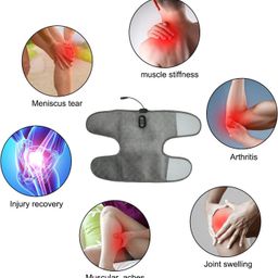 Earwig Calming Heat Knee Wrap by Sharper Image Personal Electric Knee Heating Pad Wrap with Vibrations, 2 Heat & 5 Massage Settings for 10 Relaxing Combinations, Soft to Touch Plush image 4