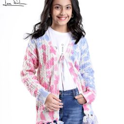Arias Consciously Sourced Cotton Front Open TieDye Full Sleeves Shrug -Multicolor-image-34