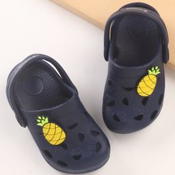 Cute Walk by Babyhug Slip On Clogs with Pineapple Applique & Back Strap Closure - Navy Blue-image-82