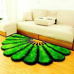 JARS Collections Microfibre Anti Skid Half Sunflower Shape Floor Door mat - Multicolor-image-92