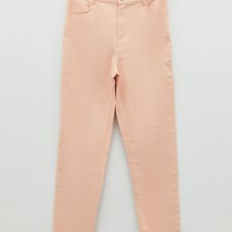 LC Waikiki Solid Button Down    Cotton Elastane Basic Gabardine Trousers  - Light Pink-image-19