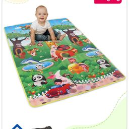 Babyhug Animal Printed Play Mat - Blue & Green-25