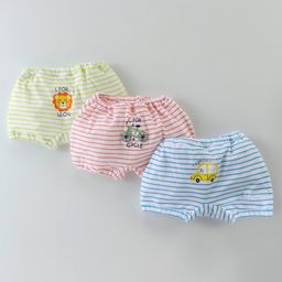 Bodycare Cotton Knit Briefs Striped Pack of 3 - White-picture-38