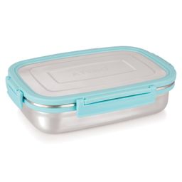 Attro Click Eat Big Stainless Steel Lunch Box with 1 Small Container- Sky Blue-image-22
