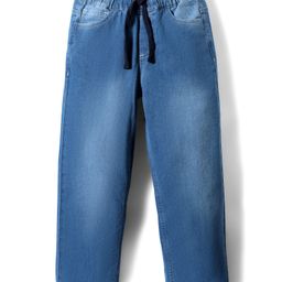 Pine Kids Denim Woven Full Length Washed Jeans - Light Blue-image-30