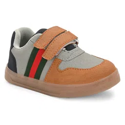 Stefens Colour Blocked Double Velcro Closure Sneakers - Grey & Yellow-picture-34