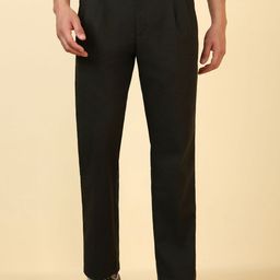 Allen Solly Men Pleated Mid Rise Slim Fit Chinos-picture-31