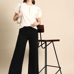 all about you Women Wide Leg Stretchable Mid-Rise Jeans-image-47