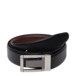Teakwood Leathers Black Leather Reversible Belt for Men-image-42